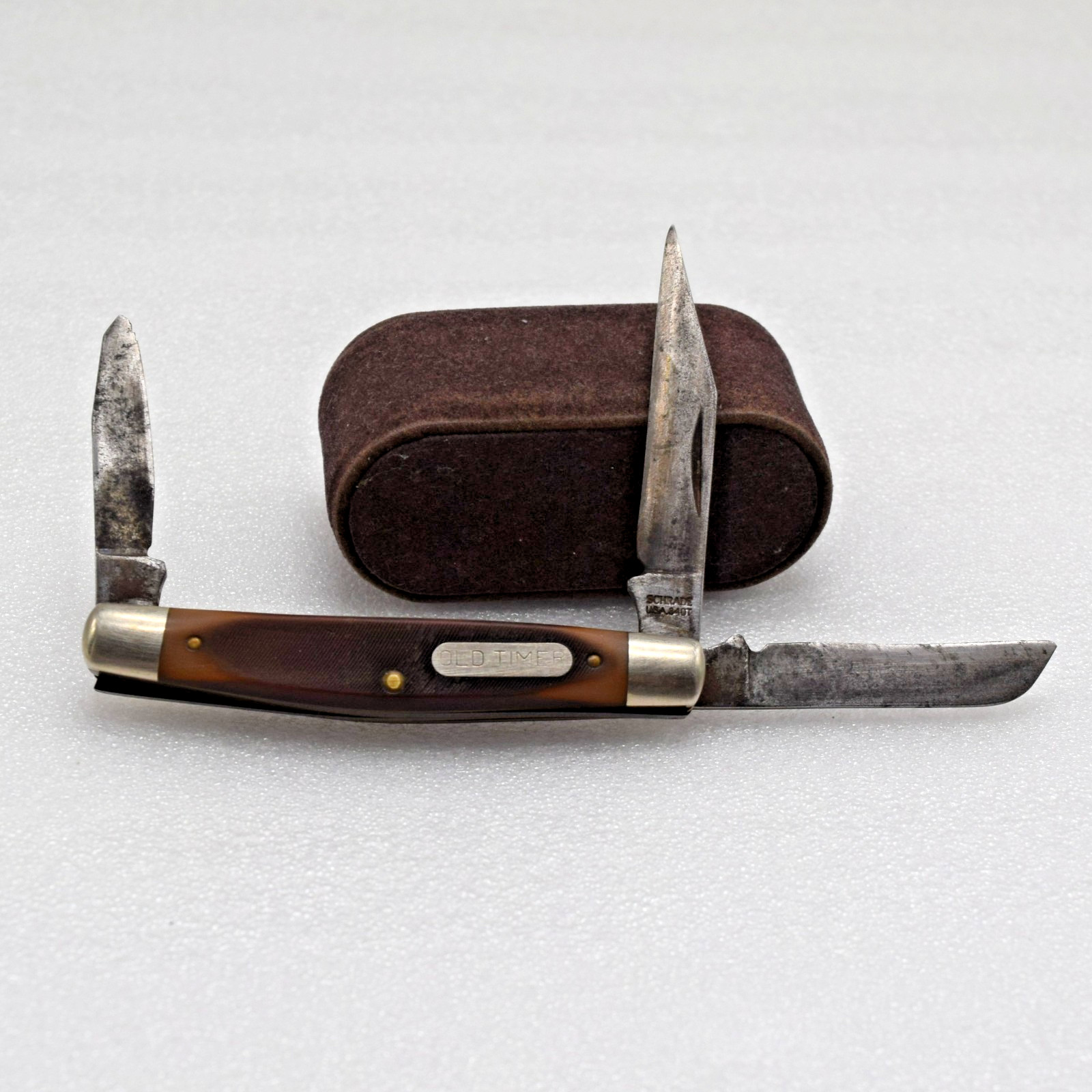 Vintage Schrade USA 34OT Old Timer Middleman Stockman 3-Blade Pocket Knife-Snap Vintage Schrade USA 34OT Old Timer Middleman Stockman 3-Blade Pocket Knife-Snap