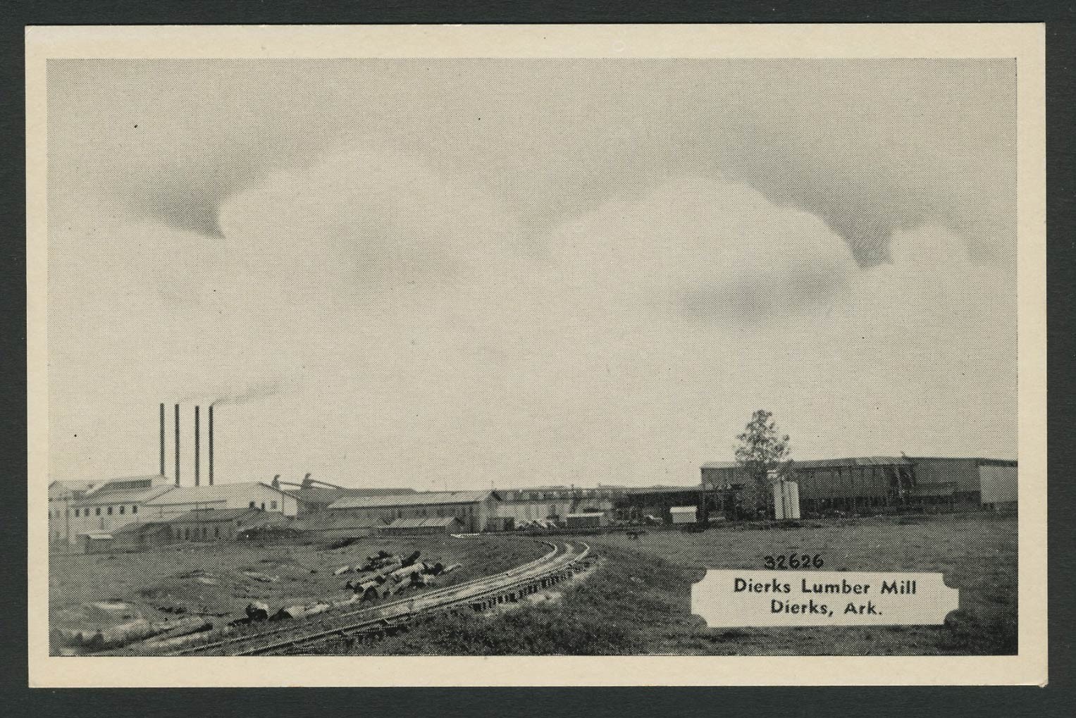 Dierks Howard County AR Arkansas: c.1930s-40s Postcard DIERKS LUMBER MILL