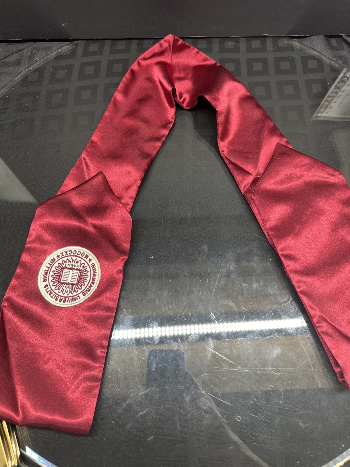 Vintage 1950’s Indiana University Graduation Stole Cream Crimson Hoosiers Vintage 1950’s Indiana University Graduation Stole Cream Crimson Hoosiers