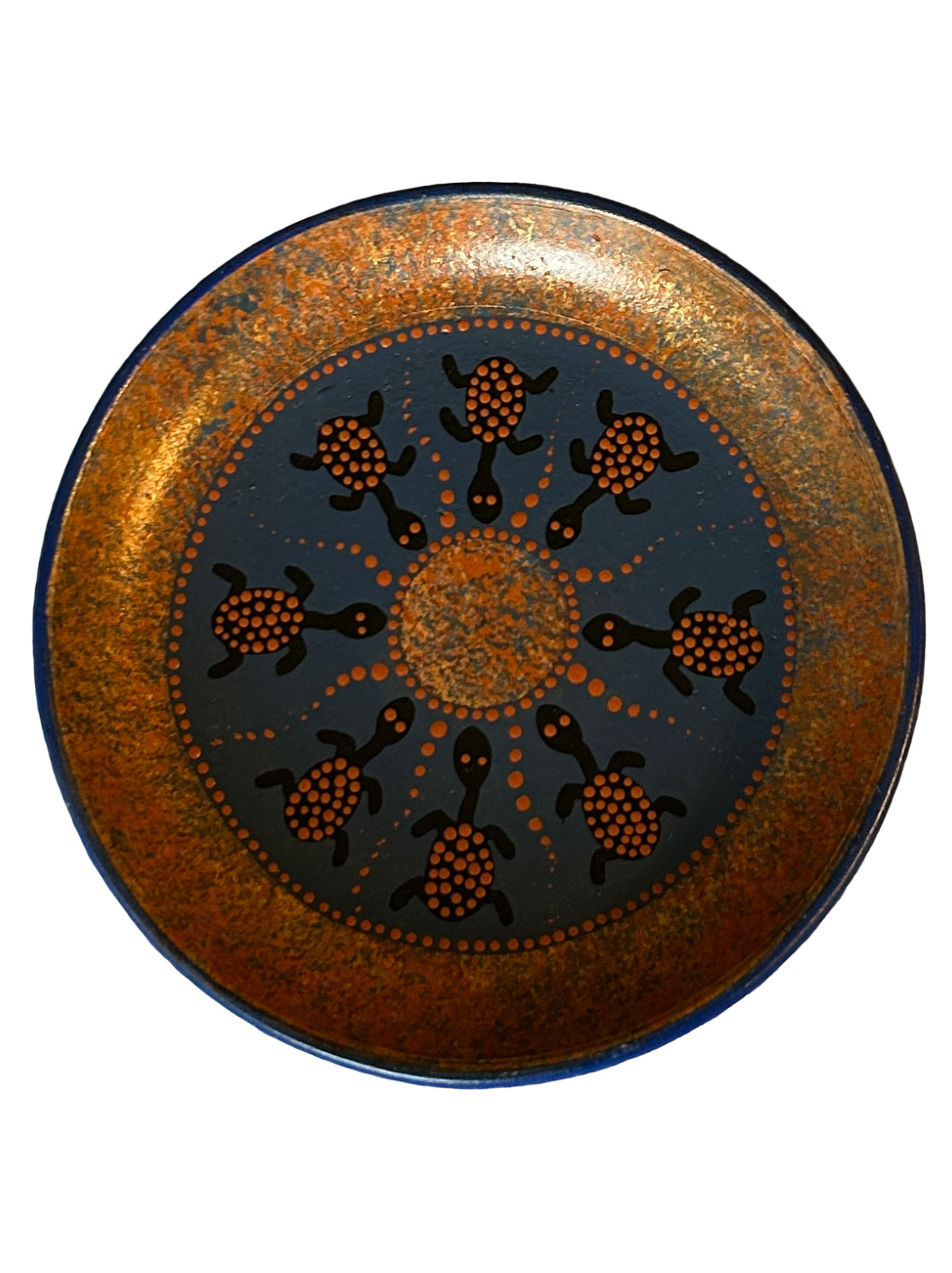 SHERD Studio Indigenous-Style Terra Cotta Dot-Art Plate 6.25\