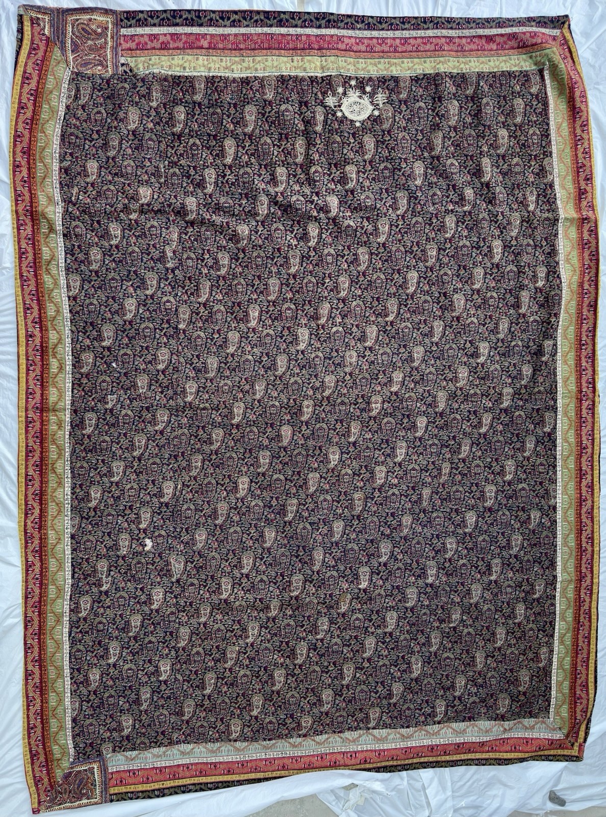 antique Termeh textile, Tablecloth Hand Embroidered antique Termeh textile, Tablecloth Hand Embroidered