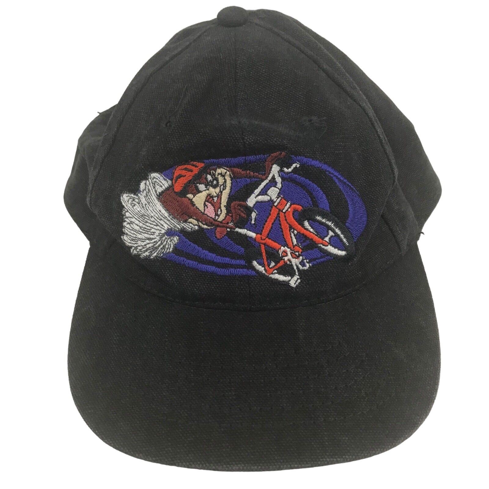 Vtg 1997 Looney Tunes Taz Tasmanian Devil Six Flags Hat Snapback Cap Gray Youth