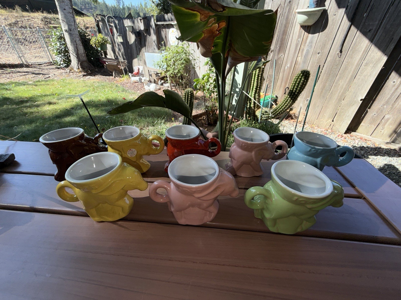 Lot Of 8 Vintage Frankoma Political Elephant And Donkey Mugs