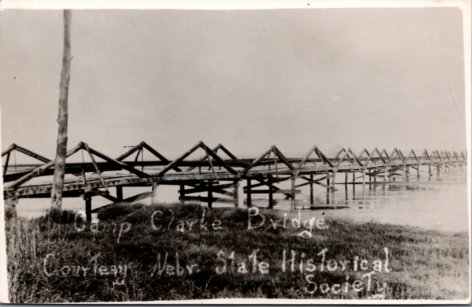 RPPC Camp Clarke Bridge Nebraska Vintage Photo Postcard Kodak Paper RPPC Camp Clarke Bridge Nebraska Vintage Photo Postcard Kodak Paper
