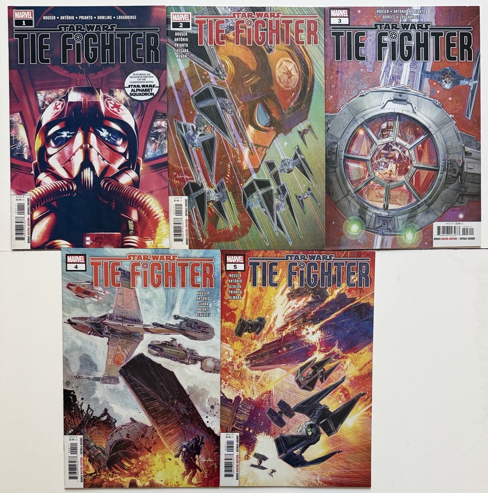 Star Wars Tie Fighter #1 2 3 4 5 Complete Set 2019