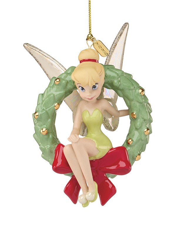 LENOX 2026 TINKER BELL ON WREATH ORNAMENT/ PORCELAIN /NEW IN BOX / 