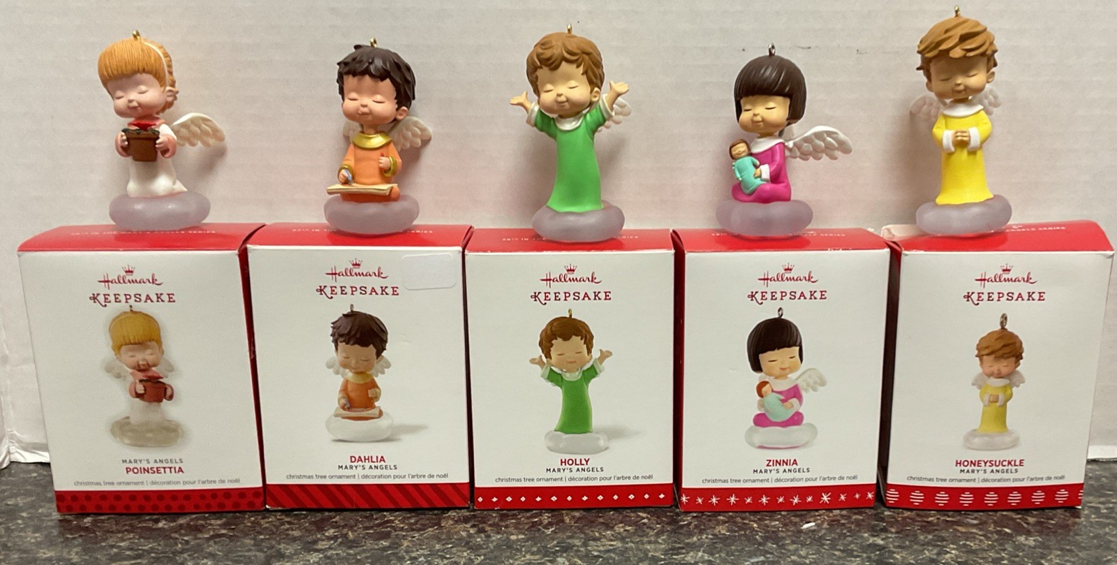 Set Of 5 Hallmark Keepsake “Mary’s Angels” Ornaments