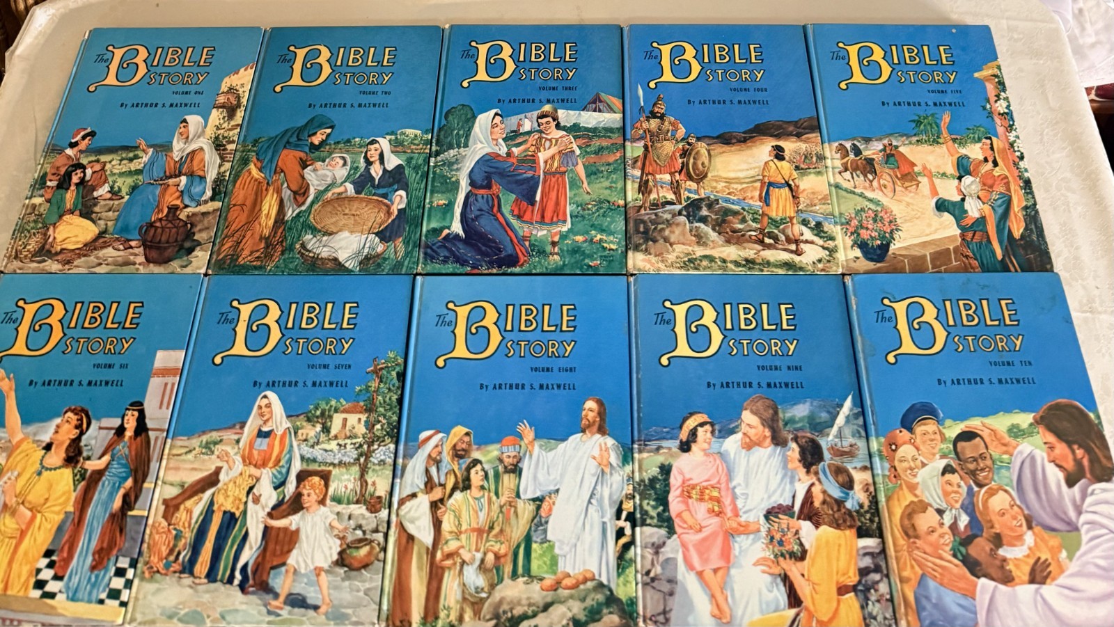 The Bible Story Arthur S. Maxwell Complete 10 Volume Set Hardcover Vintage
