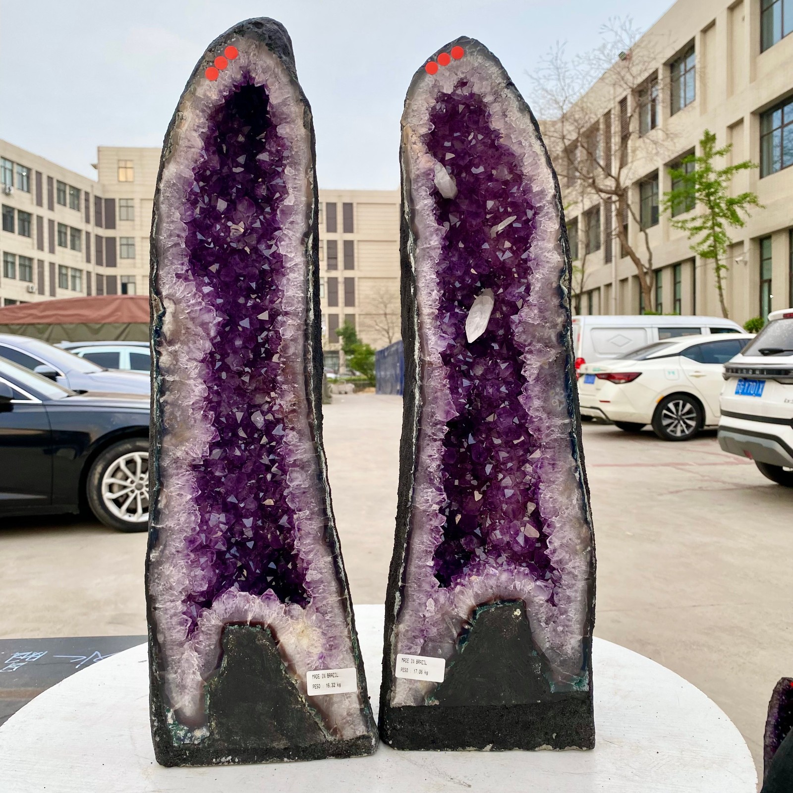 73LB Natural Amethyst Geode Quartz Crystal Cluster Cathedral Energy healing