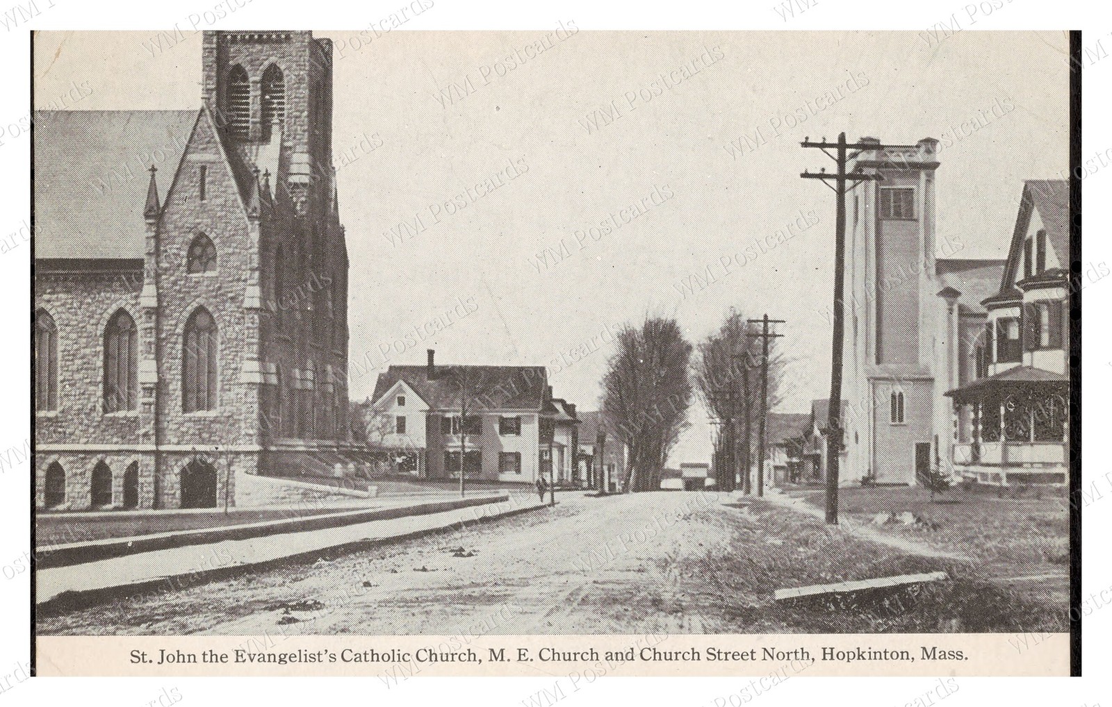 Hopkinton Massachusetts 1900 St. John's Methodist Churches Standard Postcard