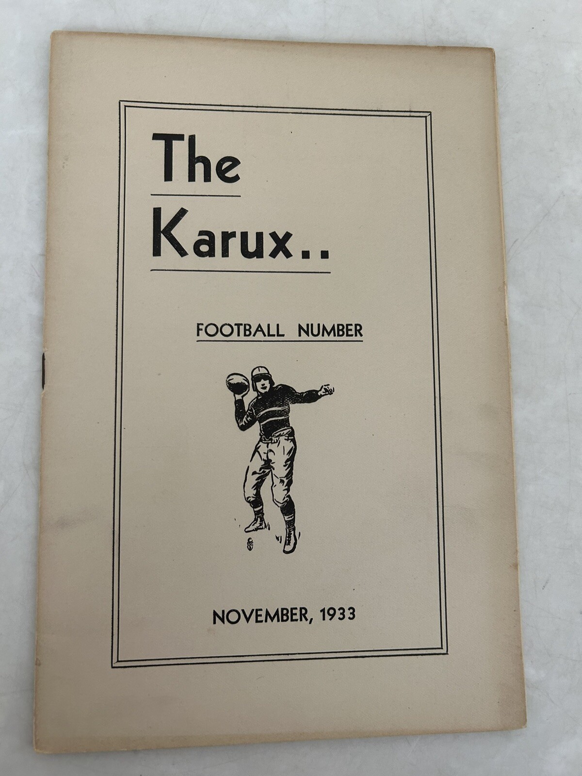 The Karux, Phillipsburg NJ High School magazine Nov. 1933; Football Number