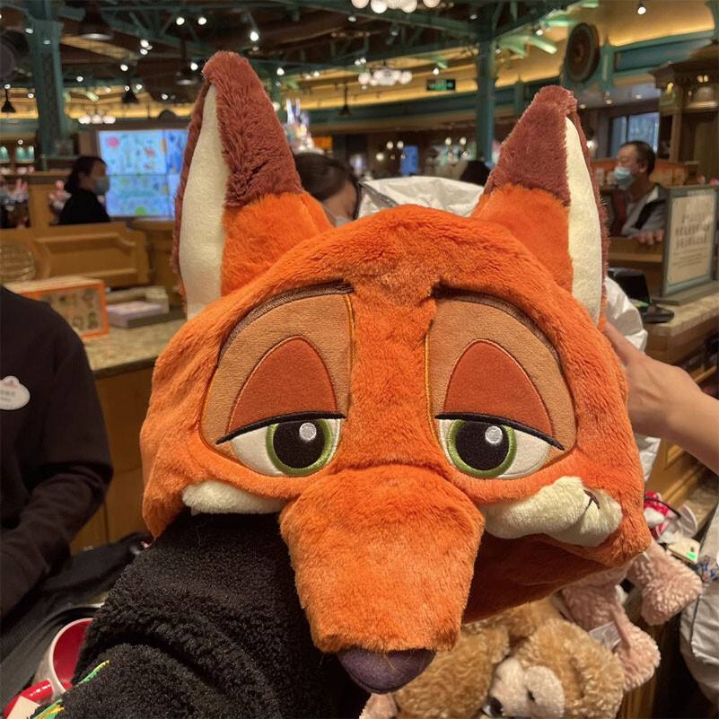 Authentic Disney Zootopia Nick Head Hat Soft Cap Disneyland Exclusive Authentic Disney Zootopia Nick Head Hat Soft Cap Disneyland Exclusive