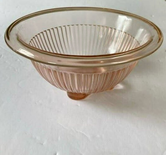 Bowl Depression Glass Pink 6.5