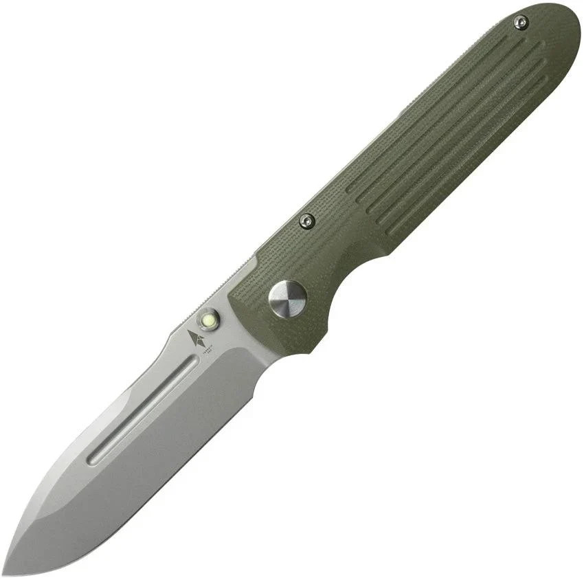 Terrain 365 Invictus AT Framelock OD Folding Pocket Knife 3.5in Blade G10 EDC