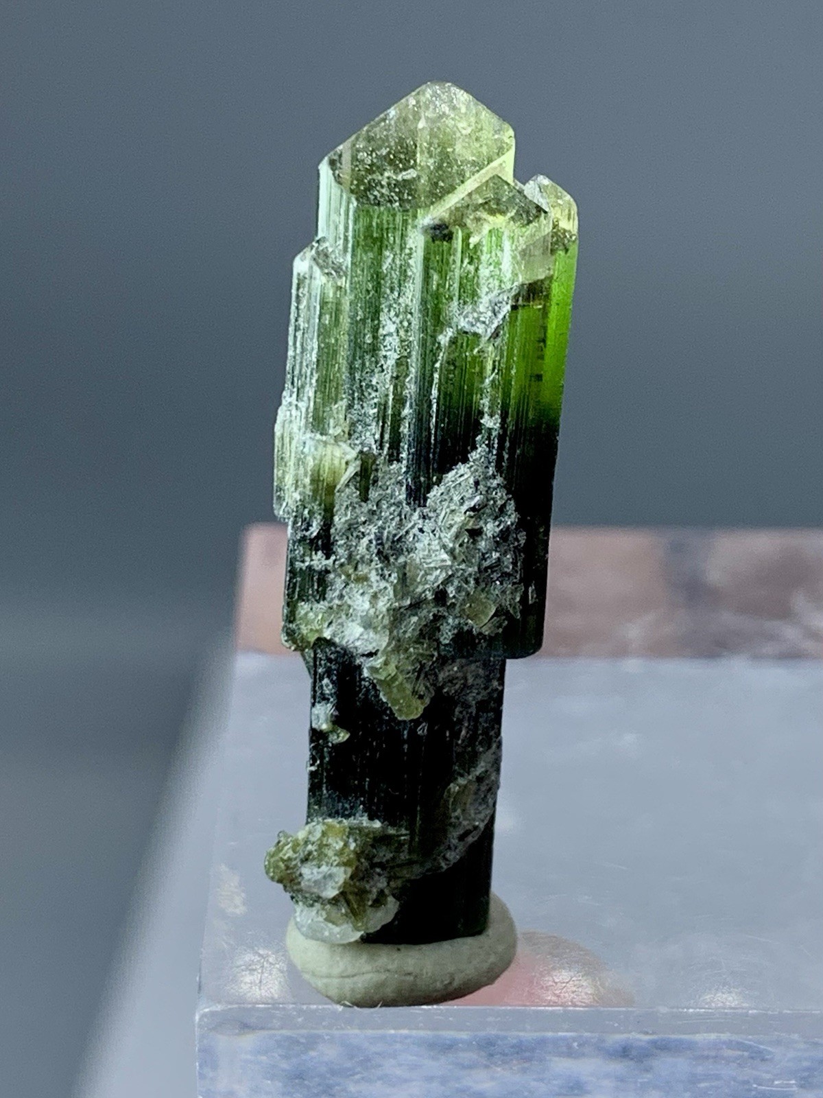 Natural Tri Colour Tourmaline Scepter Shape Crystal From Staknala Pakistan 22+CT