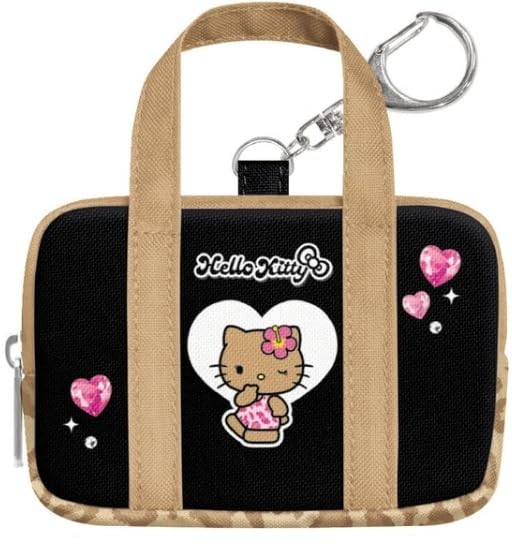 CRUX Sanrio Hello Kitty School Bag Style Mini Bag Keychain, Black