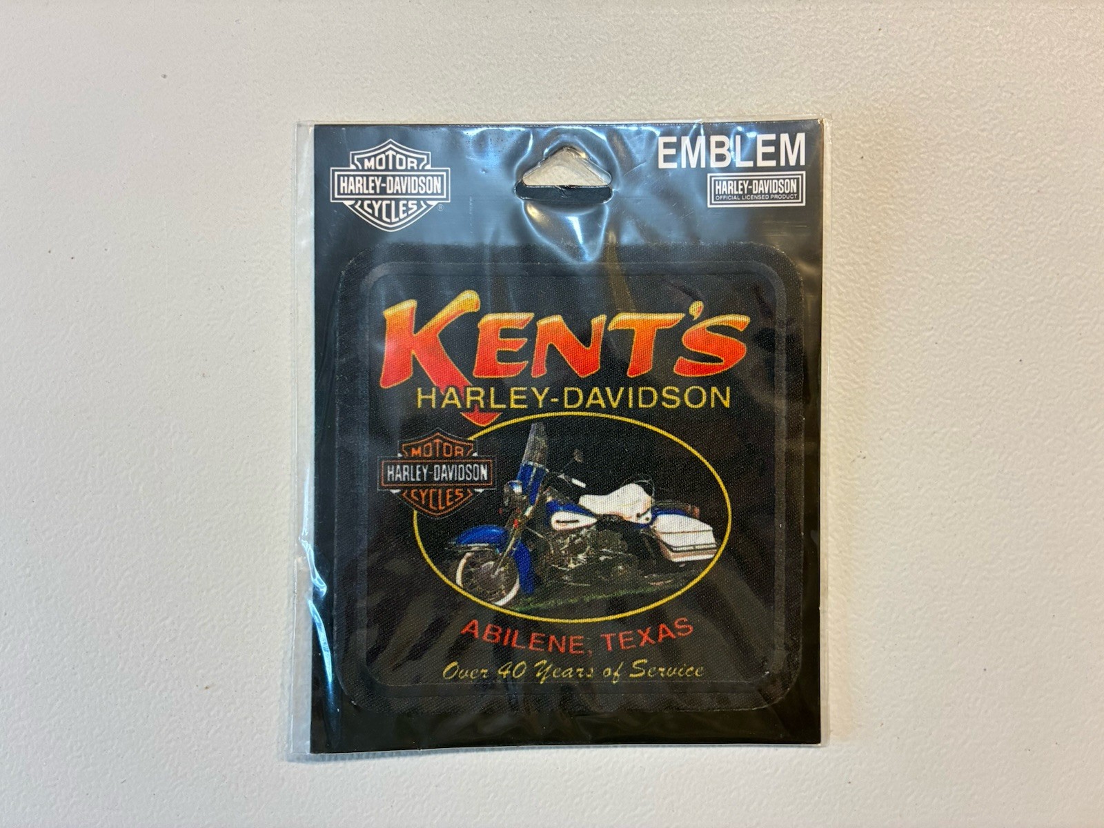 NOS Harley Davidson Kent's Abilene Texas Dealer Patch Emblem 64 Blue Bike 2009 NOS Harley Davidson Kent's Abilene Texas Dealer Patch Emblem 64 Blue Bike 2009
