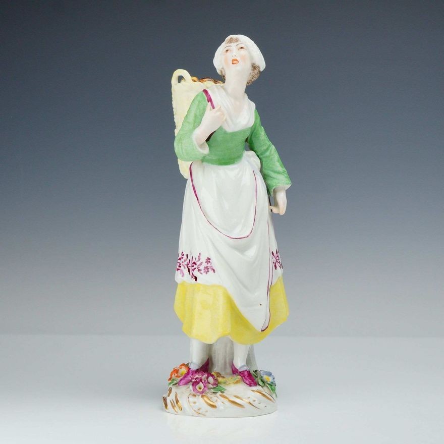 Rare Meissen “Cris De Paris” Oyster Seller Girl Porcelain Figurine (Lot#35)