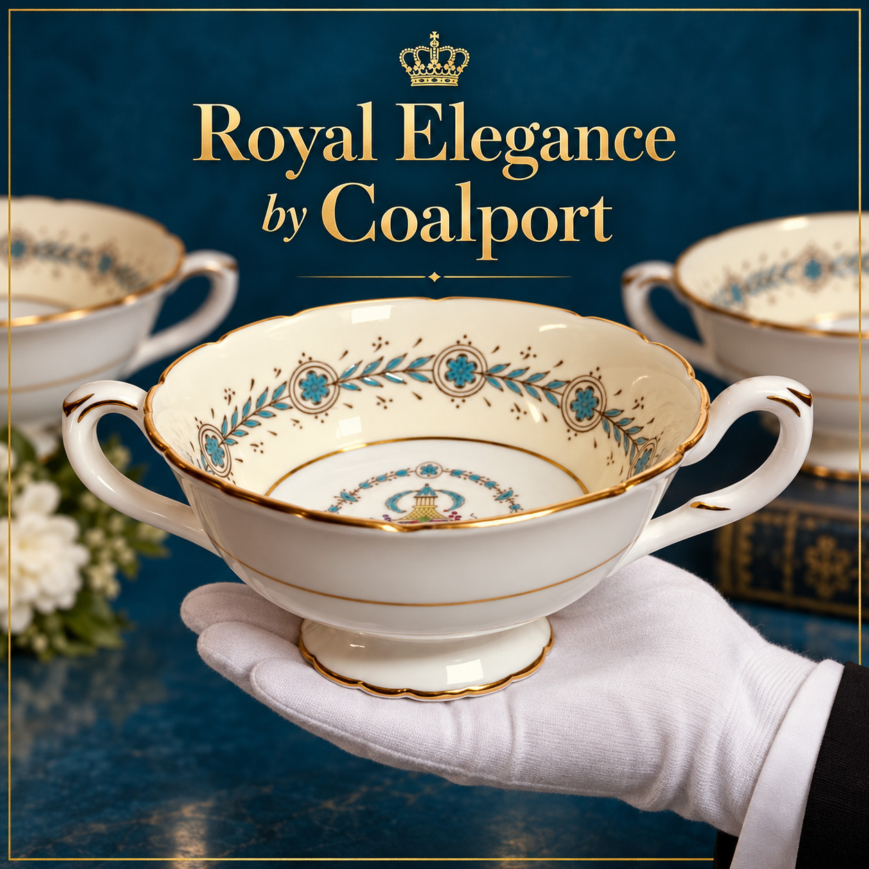Coalport Collection 4-Cup and 5-Cup Sets.NEW.