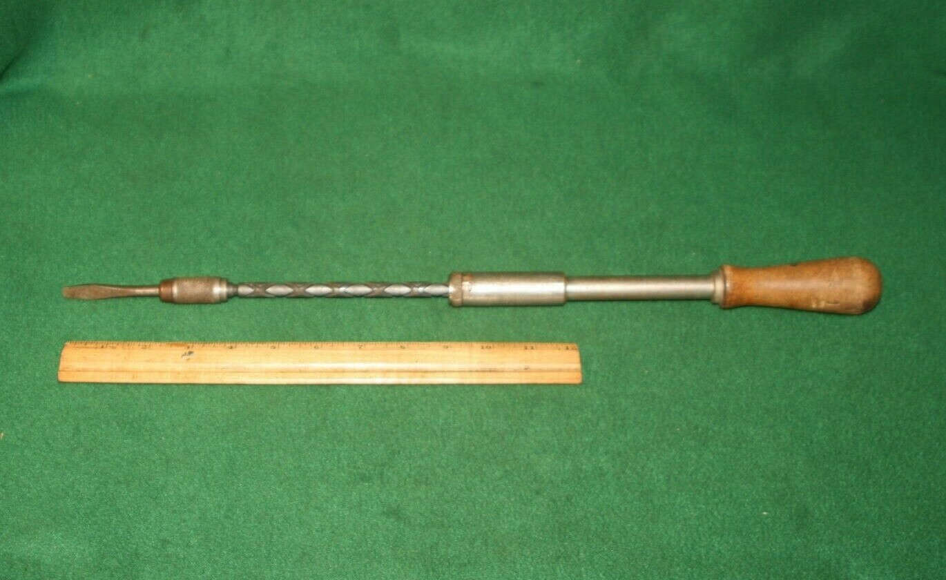 Vtg Spiral Ratchet Screwdriver Yankee No. 130A North Bros, Phila, PA No Inv#GS06