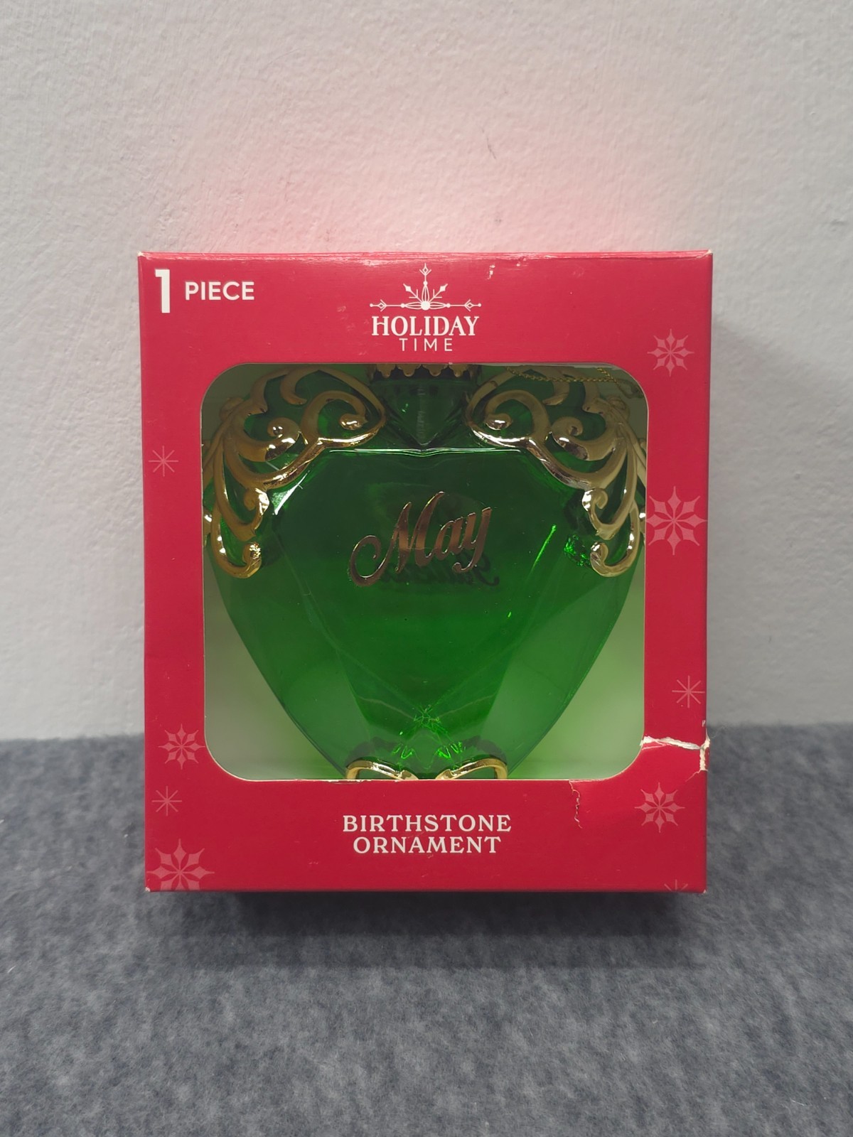 Holiday Time Birthstone May Ornament Emerald Heart Ornament 2025 Holiday Time Birthstone May Ornament Emerald Heart Ornament 2025