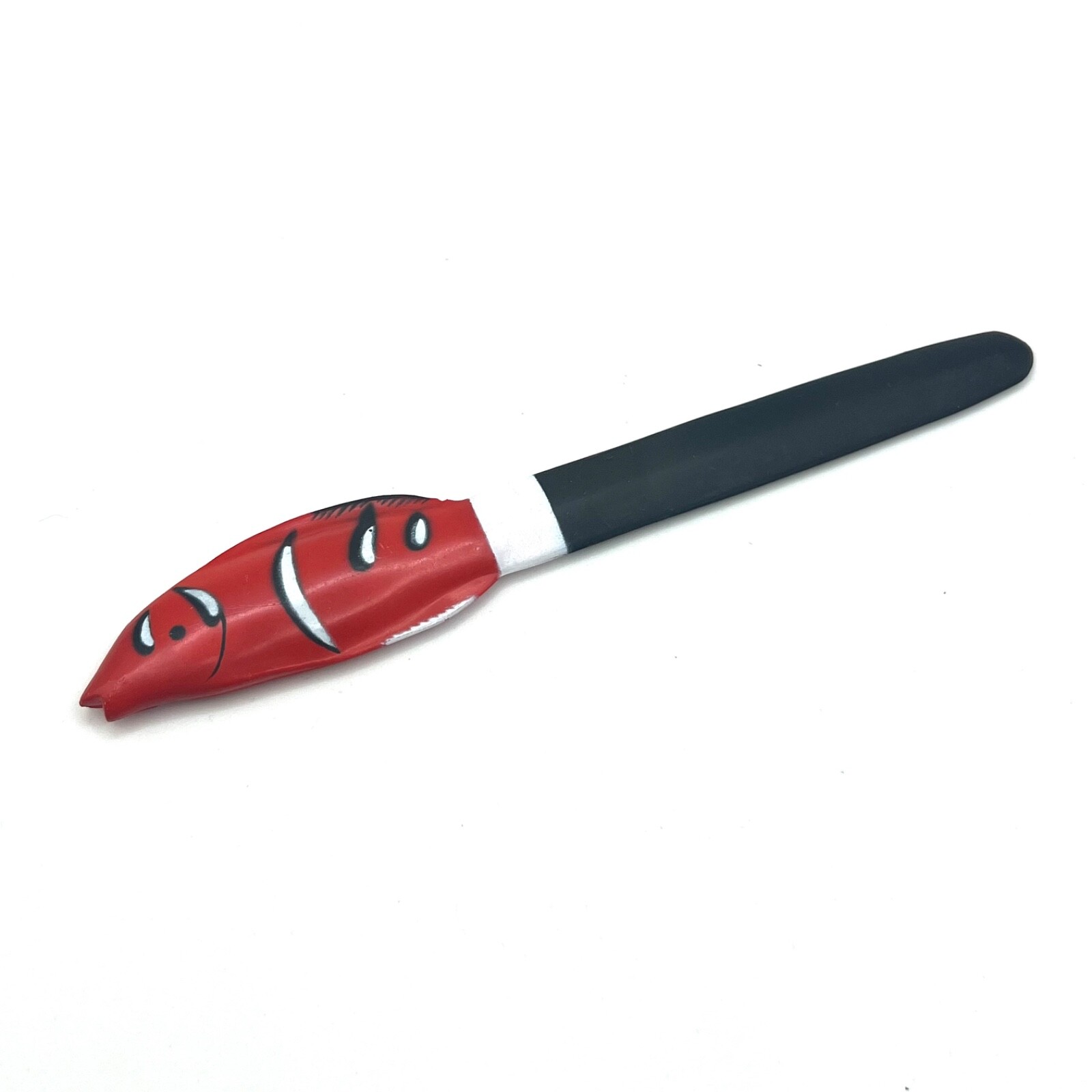 Vtg Hand Painted Red Tropical Fish Letter Opener Novelty Plastic Envelope Open
