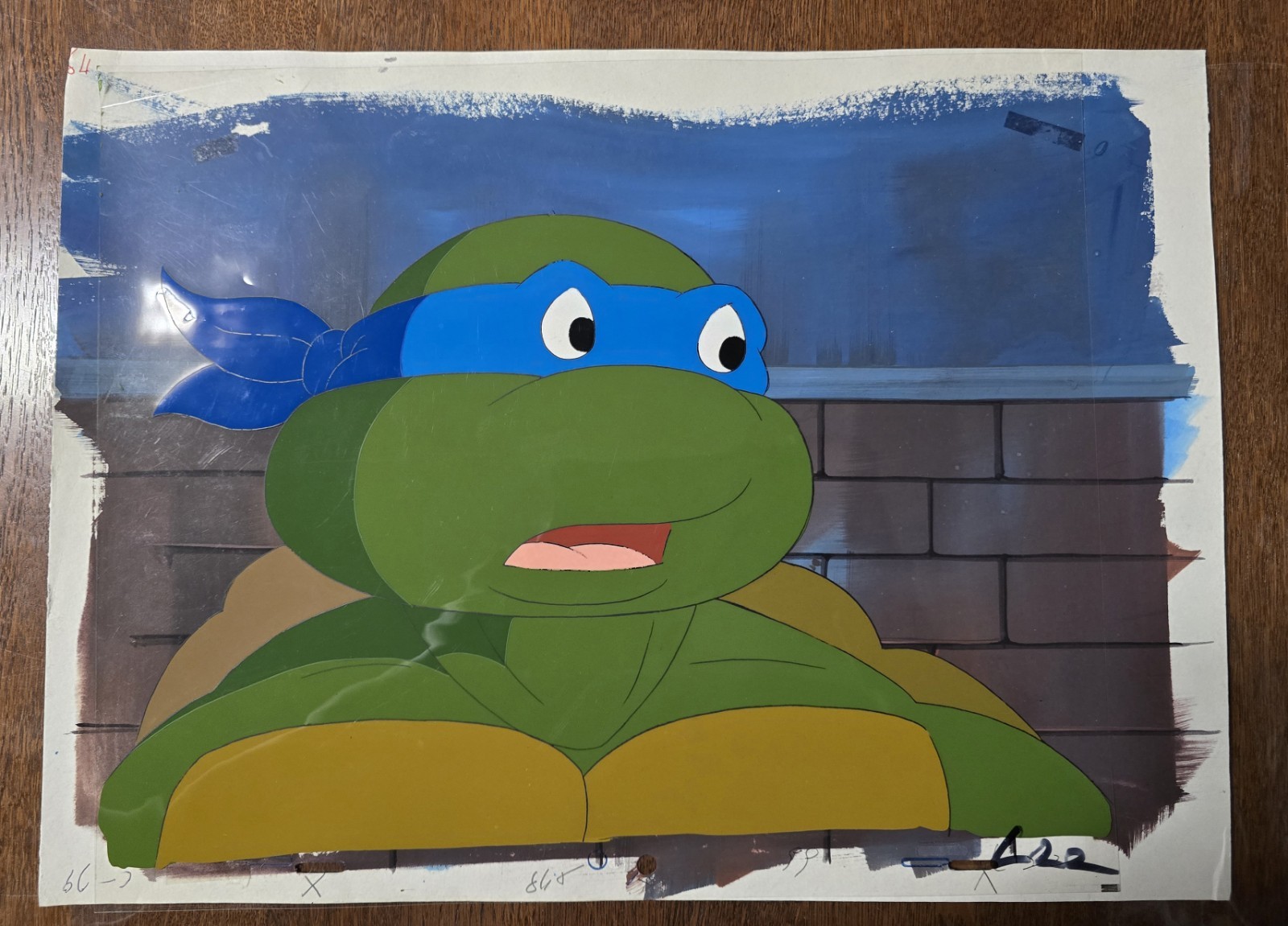 OBG Sewer Original 1980s TMNT Production Art Cel Leonardo profile
