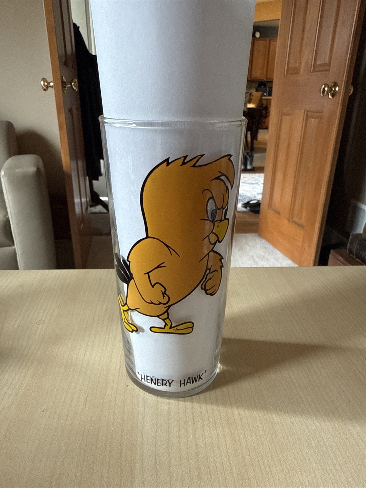 Vintage 1973 Pepsi Glass Henery Hawk WB cartoon promo 16 oz. Warner Brothers