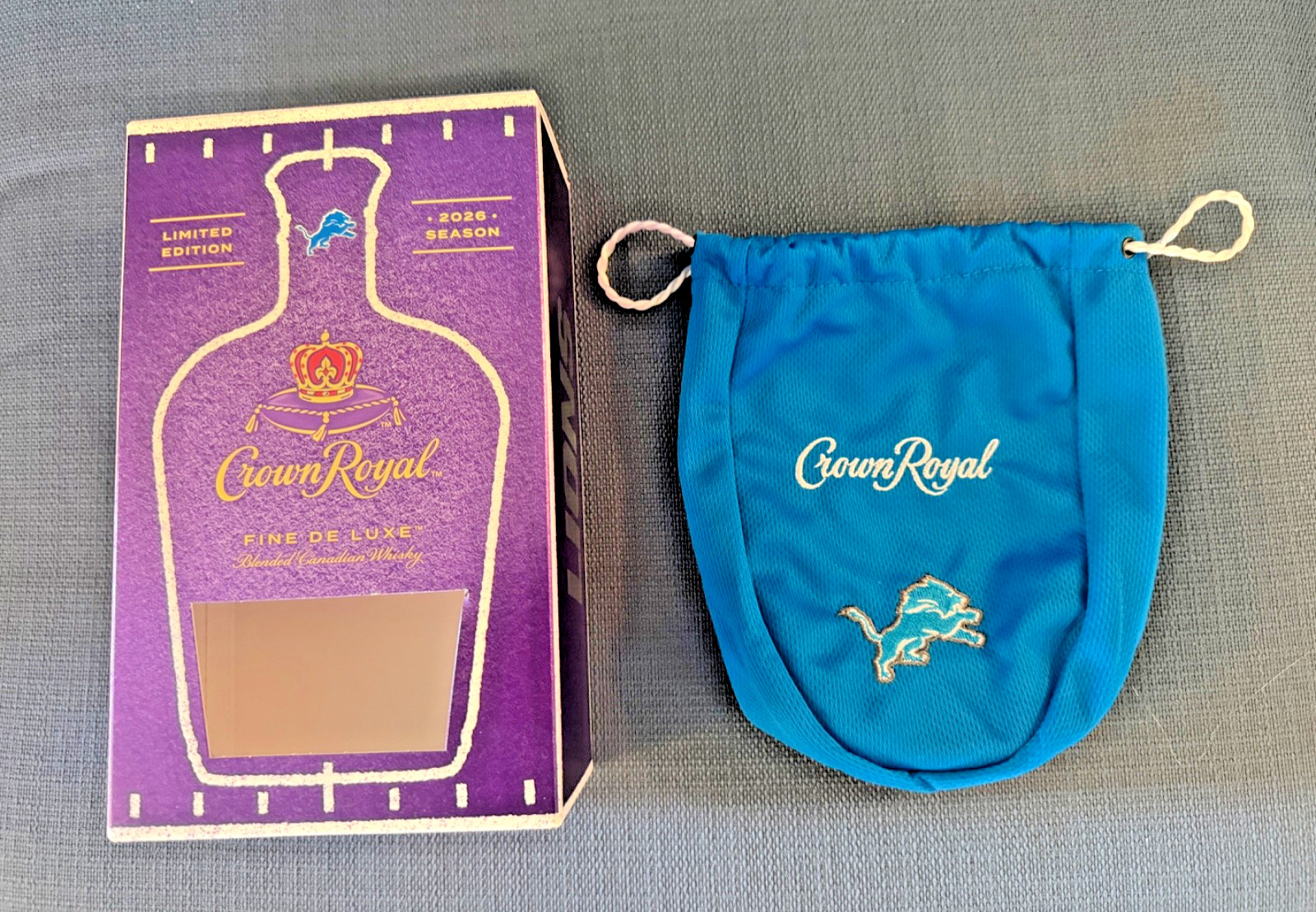 CROWN ROYAL LIMITED EDIT COLLECTOR\'S NEW RELEASE 2026 NFL SEASON DETROIT LIONS