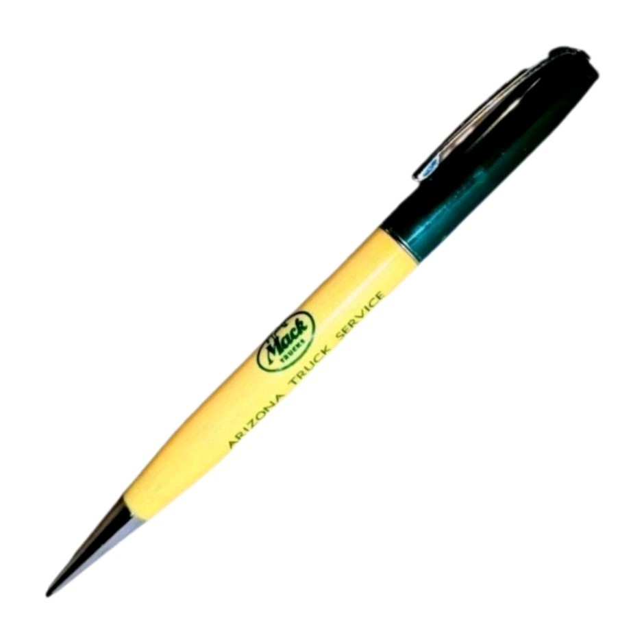 RARE Vtg Mack Truck Bulldog Mechanical Pencil Pre-Zip Code Era Ritepoint Works 