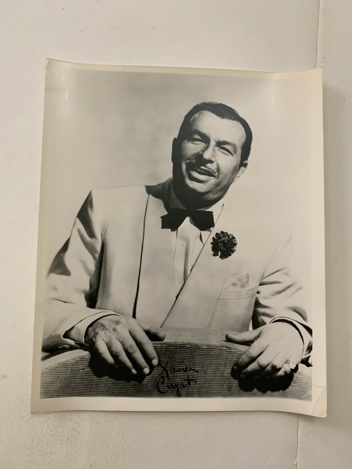 Vintage Xavier Cugat Black and White Promotional Photograph