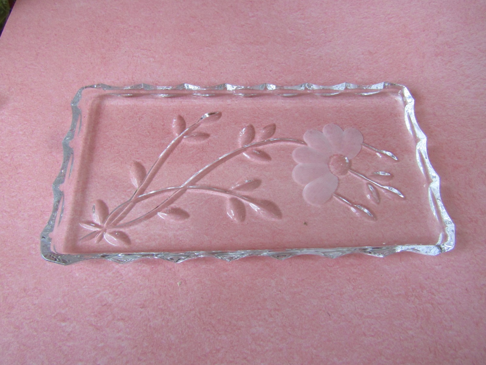 Princess House Lead Crystal Vanity Tray Trinket Jewelry 4