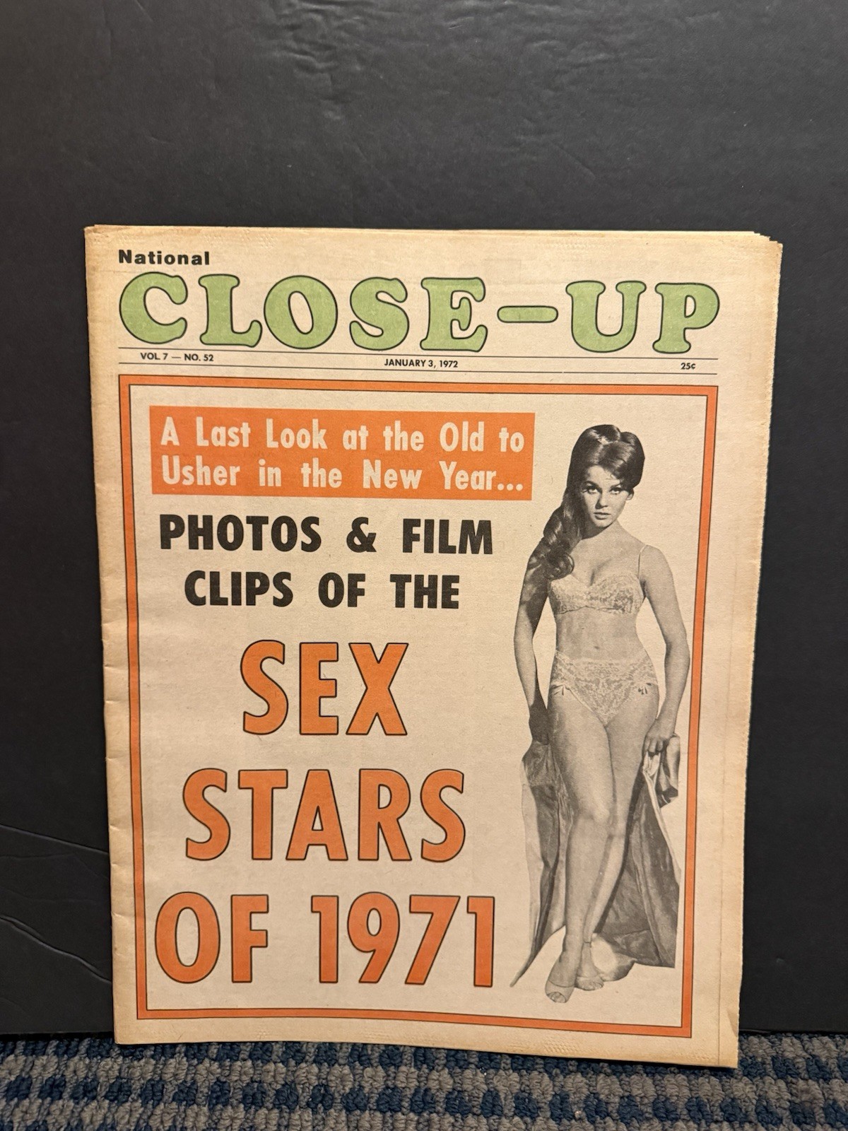 1972 Jan 3rd National Close-Up Newspaper, Sex Stars of 1971, Carrie Snodgre (10U
