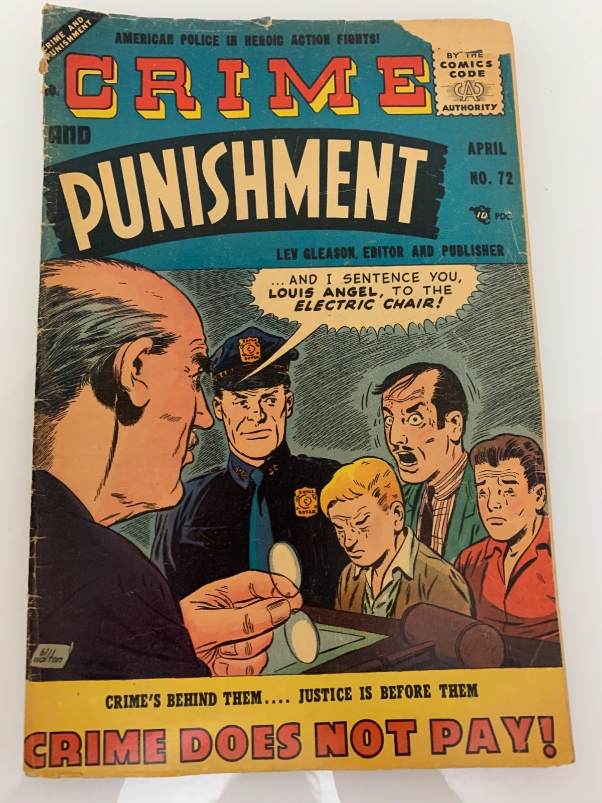 Crime and Punishment #72 April 1955 Lev Gleason Good Ungraded