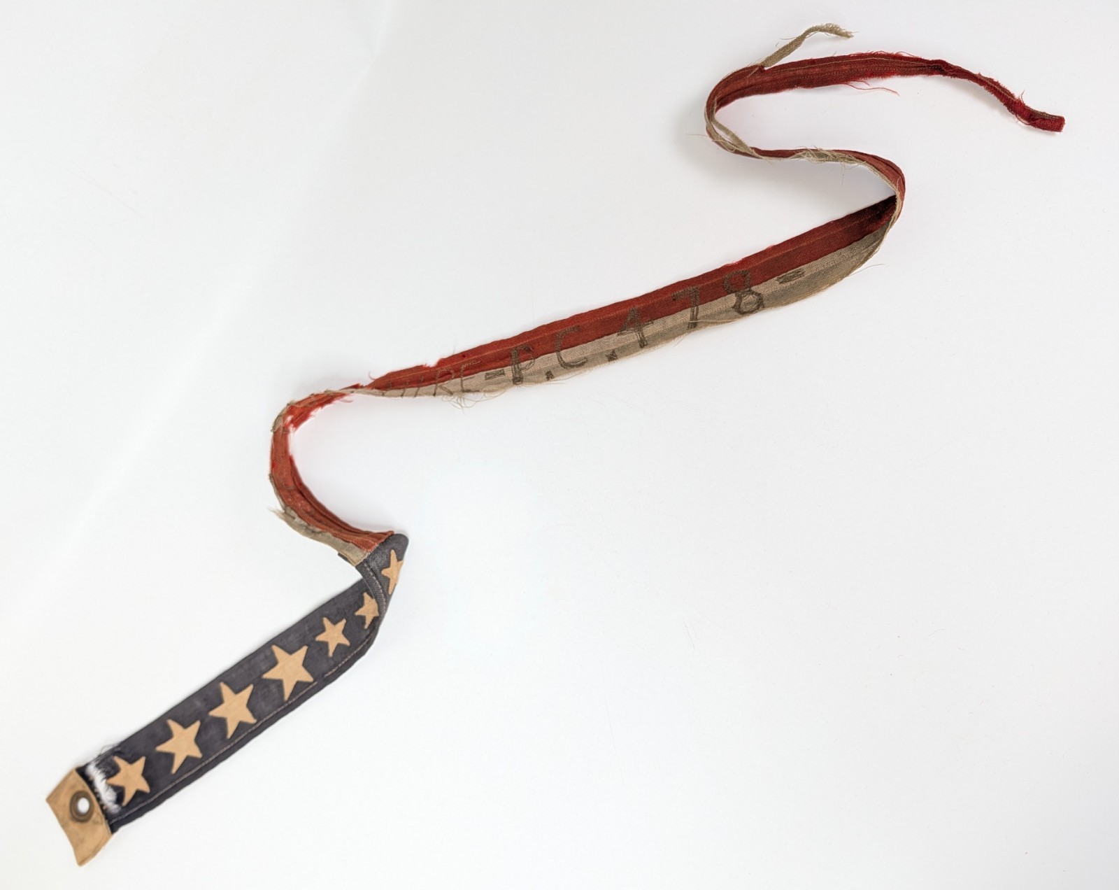 Vintage WWII US Navy Commissioning Pennant USS Sapphire PC-478 7 Stars