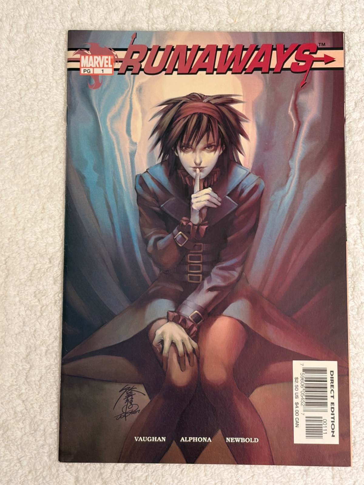 Runaways #1 (2003) 1st appearance of Runaways. Vaughan. Marvel Comics