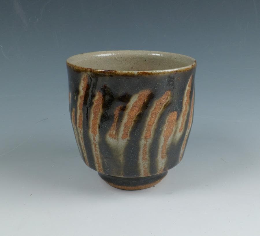 Shoji Hamada Attributed Mashiko Brushwork Pottery Yunomi Cup 8.1cm Japan