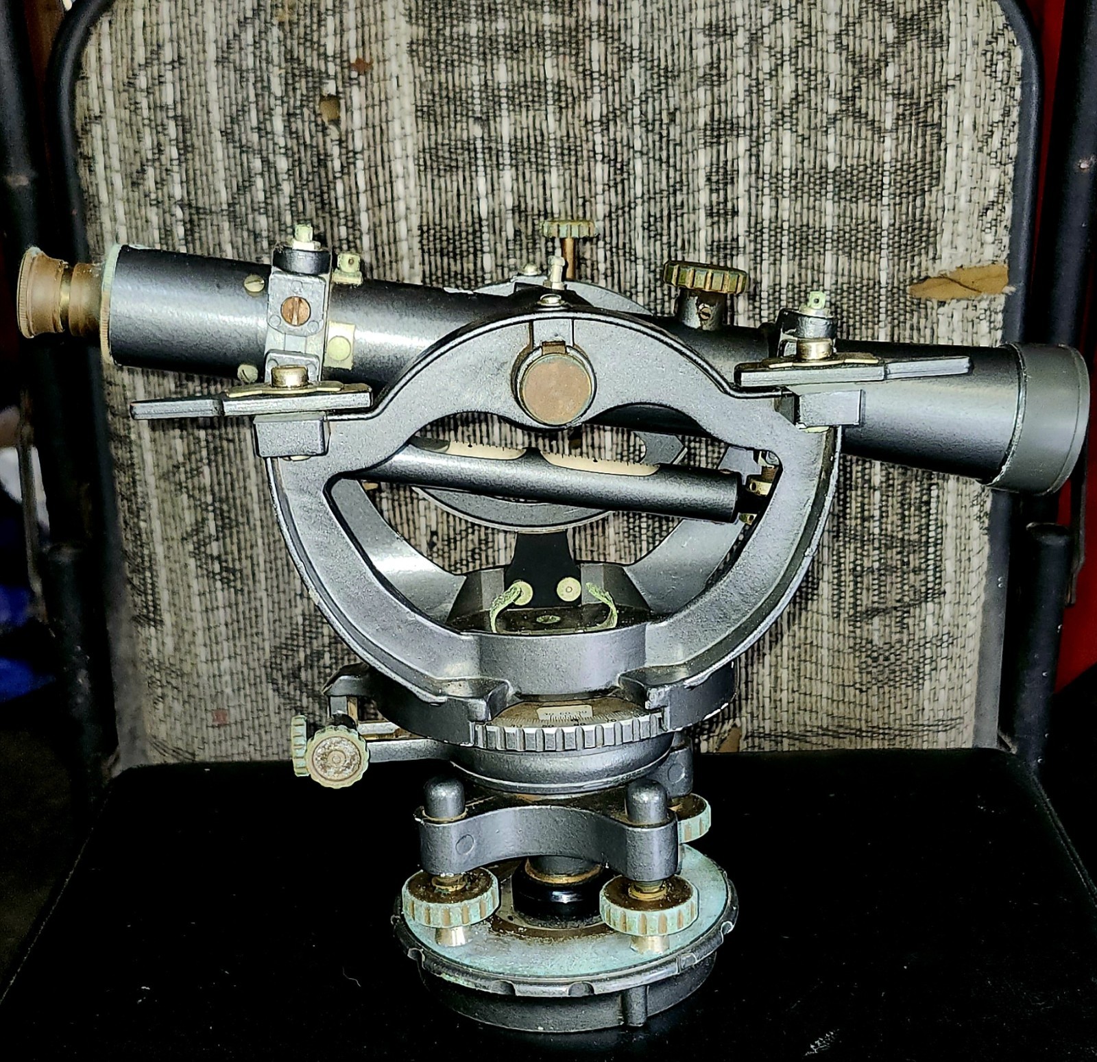 Vintage David White Model 8300 Surveyor Transit Level/Original Oak Case & Manual