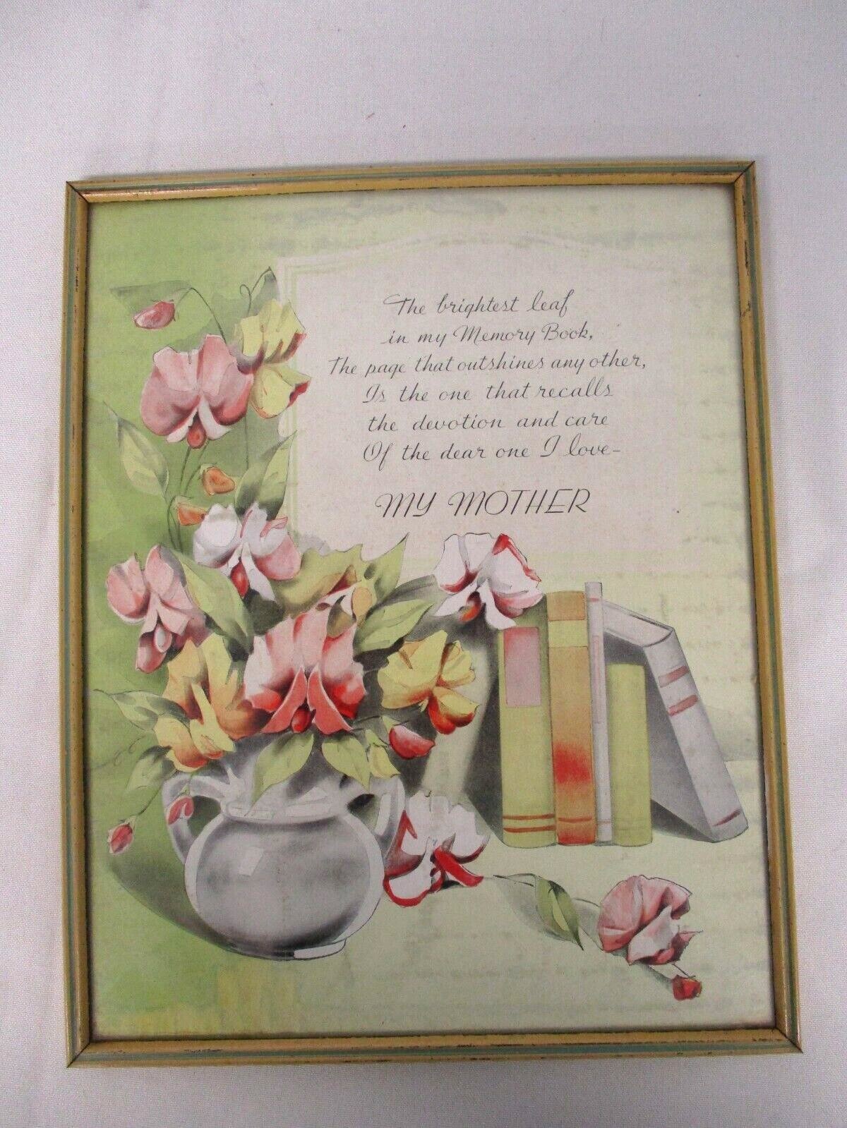 VINTAGE FRAMED MOTTO PRINT \