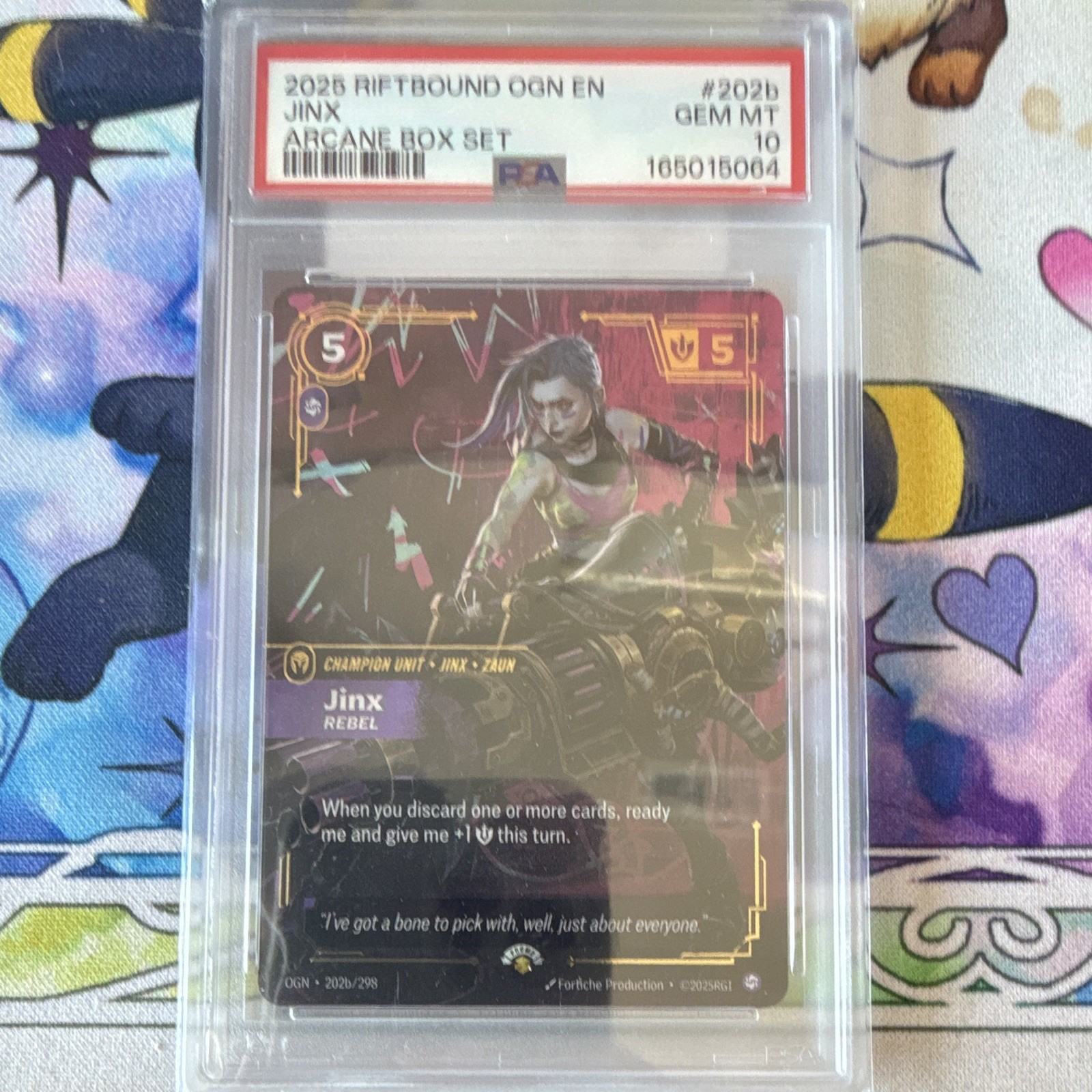 Riot Games 2023 Arcane Box Set Jinx Riftbound OGN EN #202b PSA 10