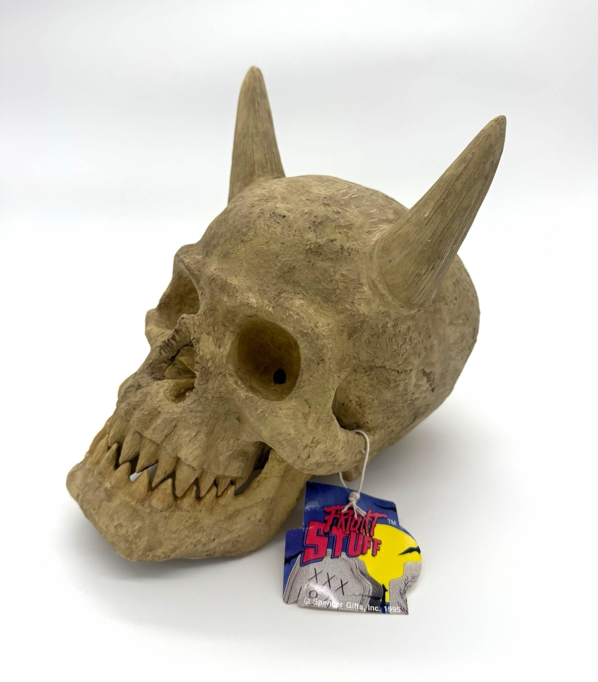 Vintage 1995 Spencer Gifts Fright Stuff Devil Skull Mask w/ Original Tag Rare