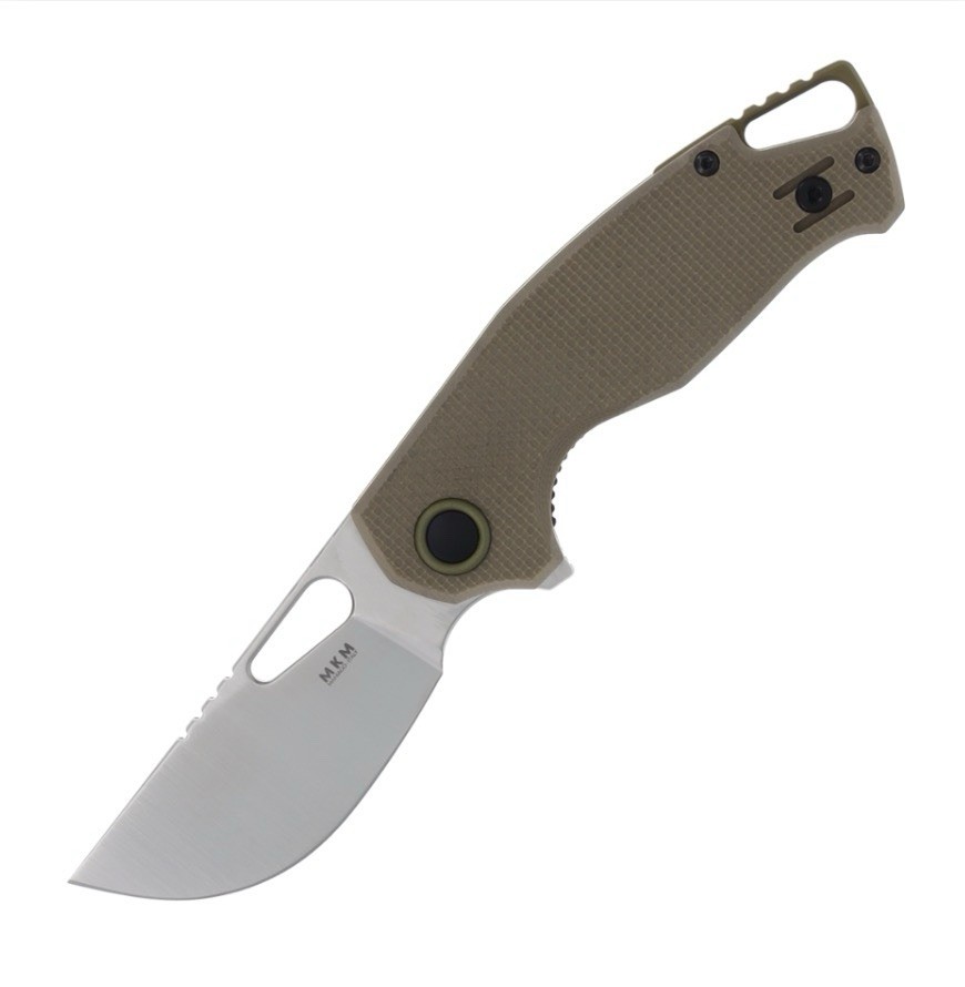 MKM SMKW Exclusive Vincent - Tan G10 / Green - Satin Straight Back N690Co