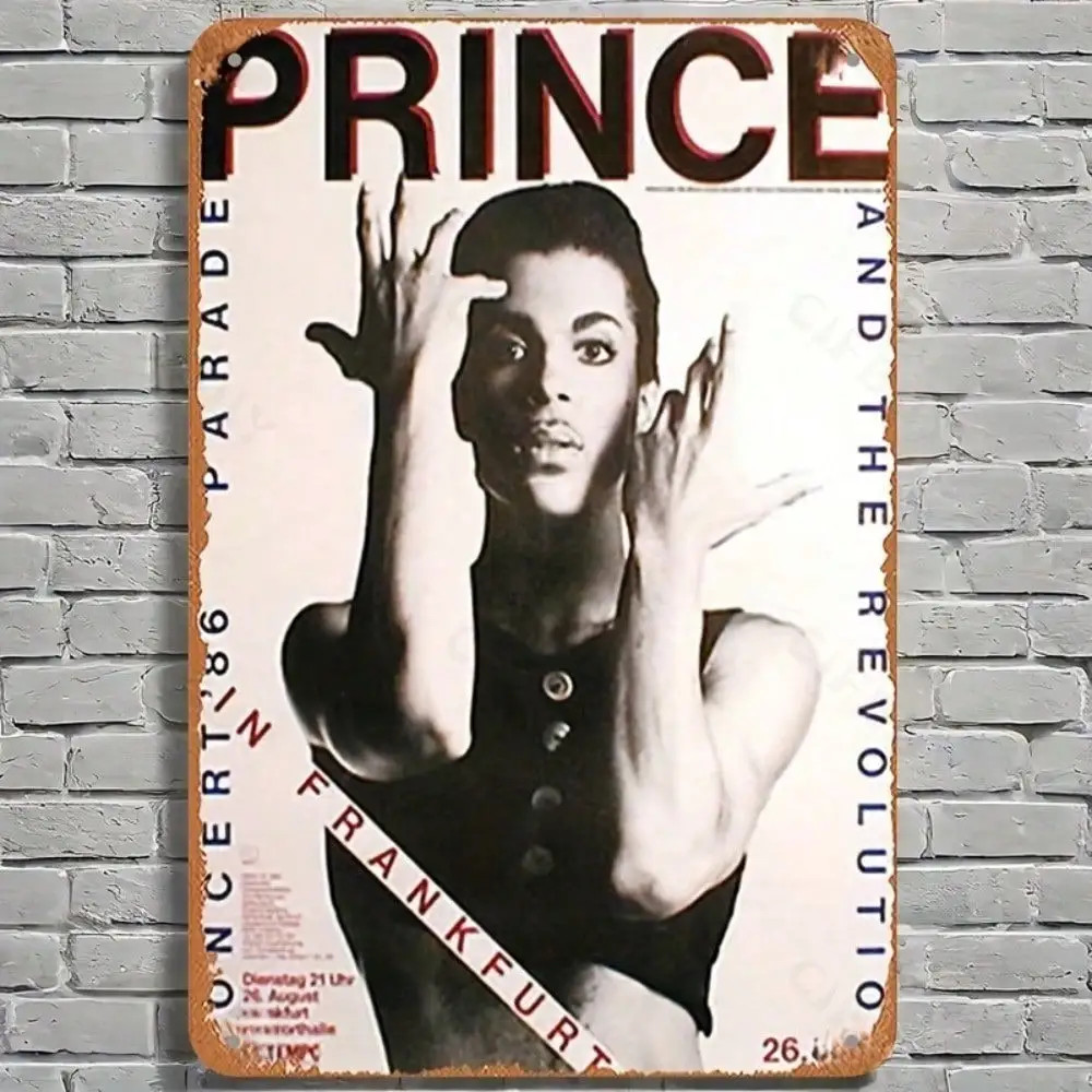 Vintage Prince and The Revolution Tin Metal Signs Home Décor 8x12 