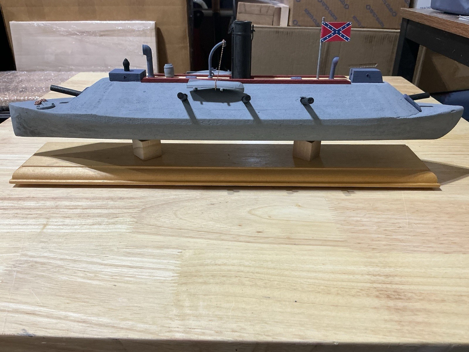 HAND MADE WOODEN MODEL OF THE CSS TENNESSEE HAND MADE WOODEN MODEL OF THE CSS TENNESSEE