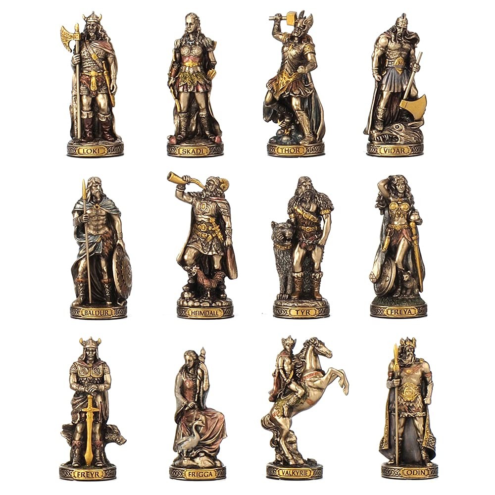 Veronese Design Norse Gods Figurines Hand Painted Statue, Resin - Bronze Veronese Design Norse Gods Figurines Hand Painted Statue, Resin - Bronze