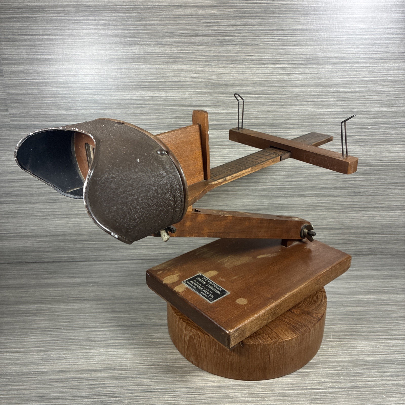 Antique Keystone View Co Model 40 Pedestal Stereoscope Eye Comfort Vision Tester