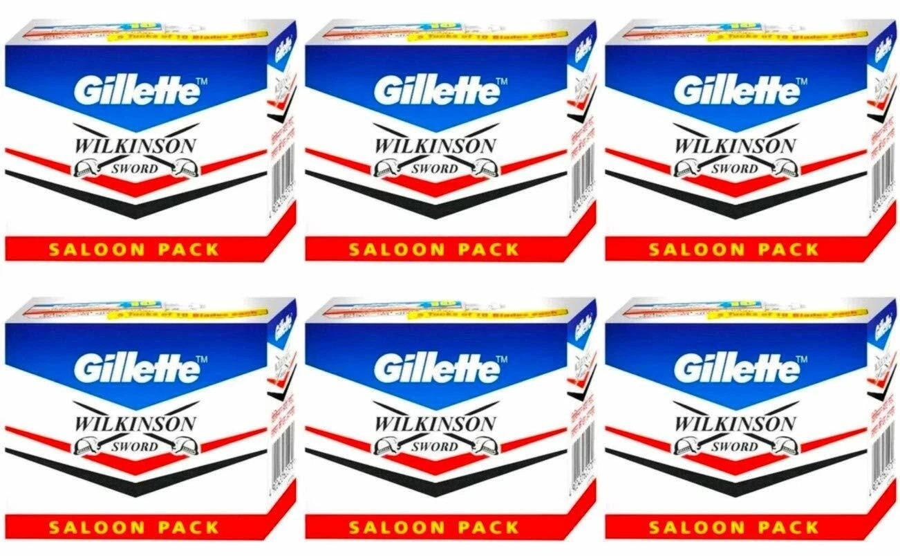 Gillette Wilkinson Sword Double Edge Safety Razor Blades 300 Pcs