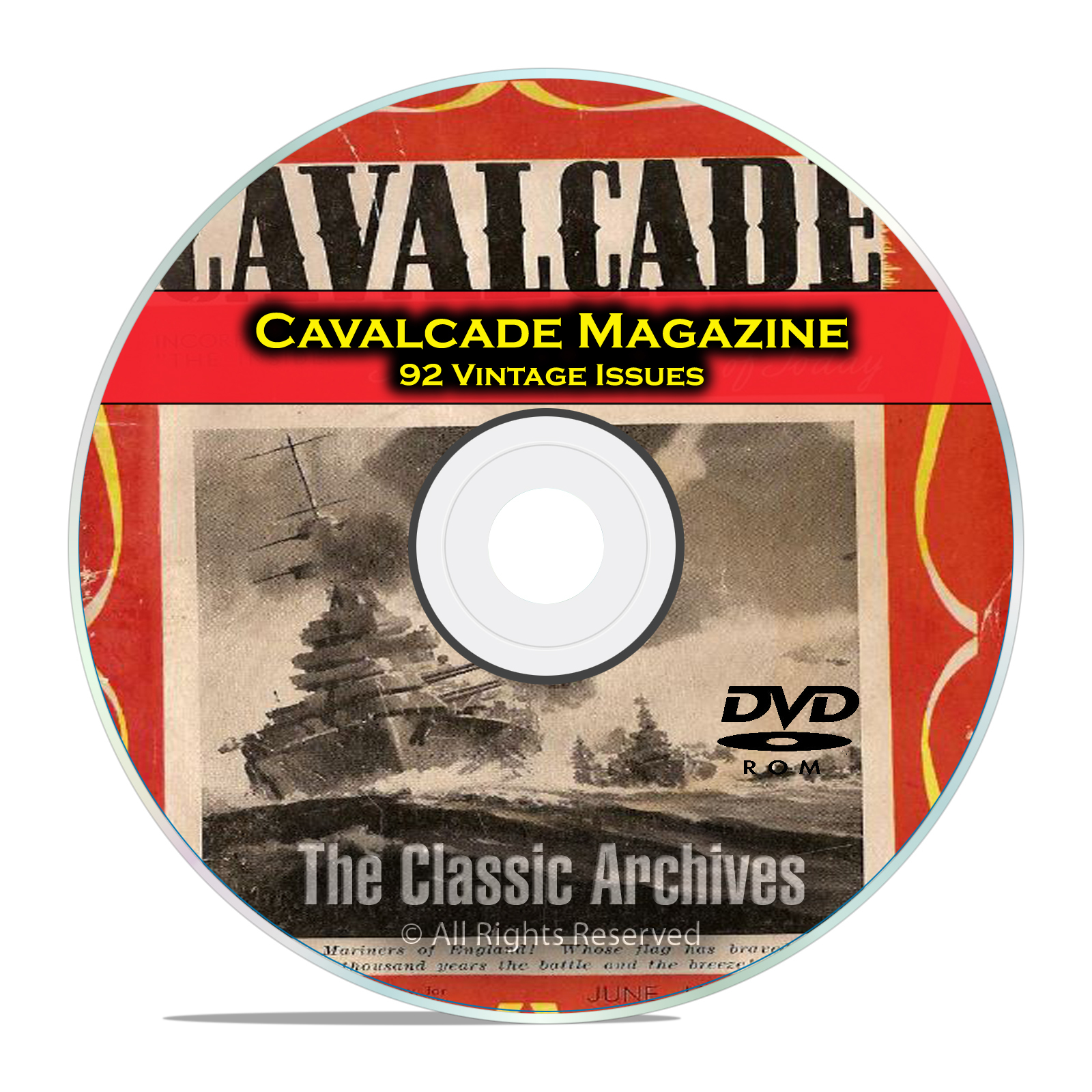 Cavalcade Magazine, 92 Issues, War News, Fiction, Comic Girls Digest C72 DVD
