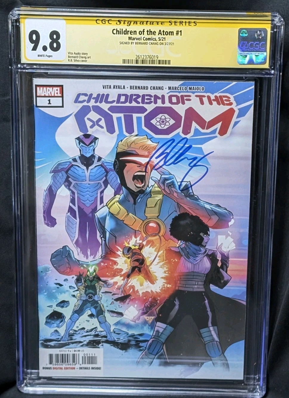 CGC 9.8 SS Children of the Atom 1 Bernard Chang Auto Marvel 2021 CGC 9.8 SS Children of the Atom 1 Bernard Chang Auto Marvel 2021