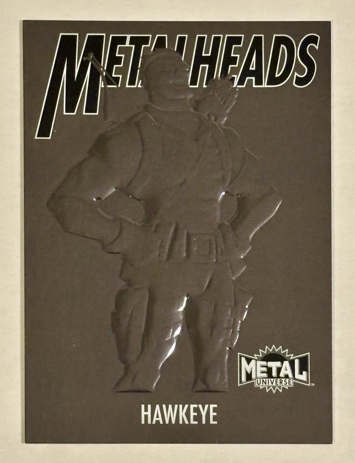 2023 Skybox Marvel Metal Universe Avengers Metalheads Hawkeye 10/25 Card 